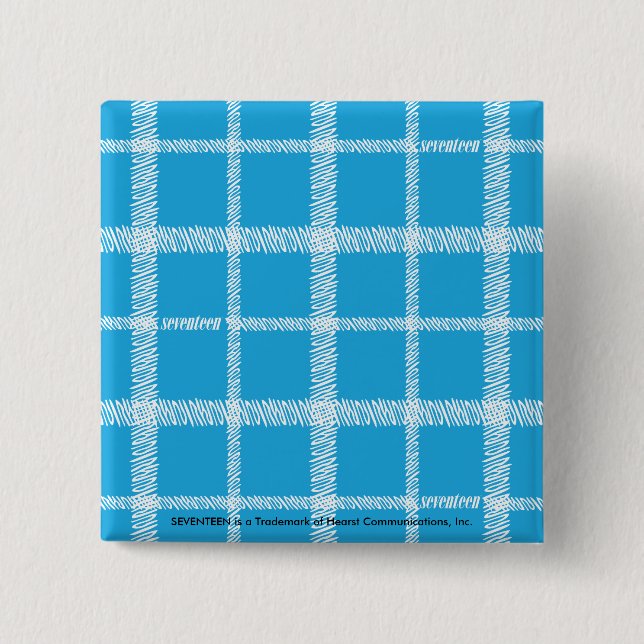 Badge Carré 5 Cm Aqua de plaid (Devant)