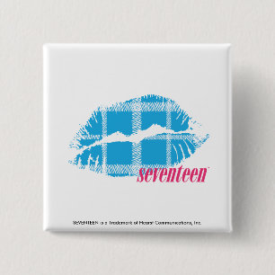 Badge Carré 5 Cm Aqua de plaid