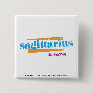 Badge Carré 5 Cm Aqua de Sagittaire