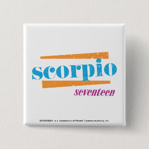 Badge Carré 5 Cm Aqua de Scorpion