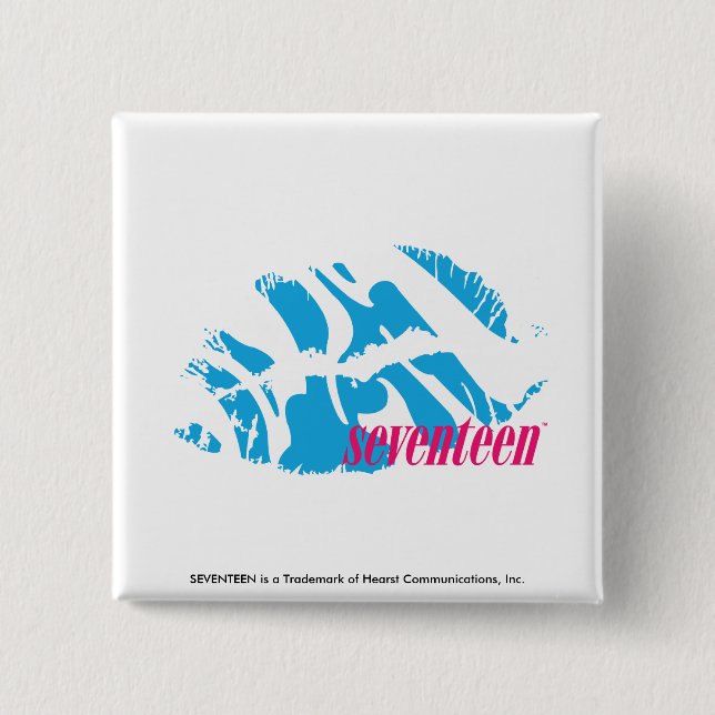 Badge Carré 5 Cm Aqua de zèbre (Devant)