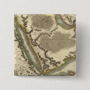 Badge Carré 5 Cm Arabie, Égypte, Abyssinie, mer Rouge