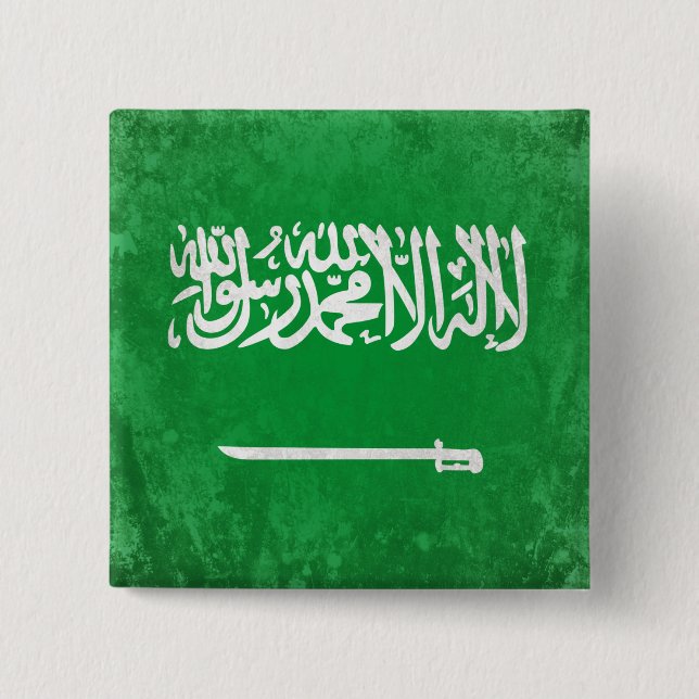 Badge Carré 5 Cm Arabie saoudite (Devant)