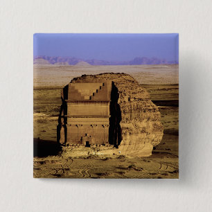 Badge Carré 5 Cm Arabie saoudite, site de Madain Saleh, ancien