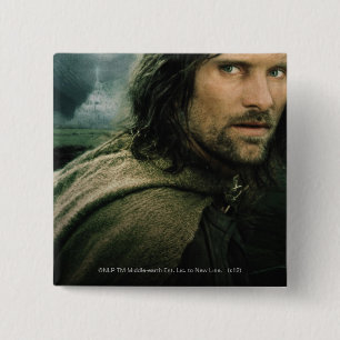 Badge Carré 5 Cm Aragorn Gros plan