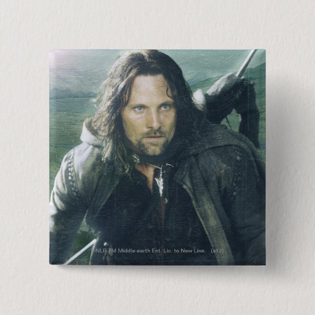 Badge Carré 5 Cm Aragorn intense (Devant)