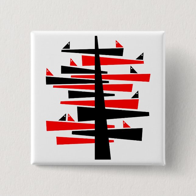 Badge Carré 5 Cm Arborescence de conversation (Devant)