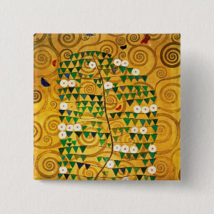 Badge Carré 5 Cm Arbre de la vie c.1905-09