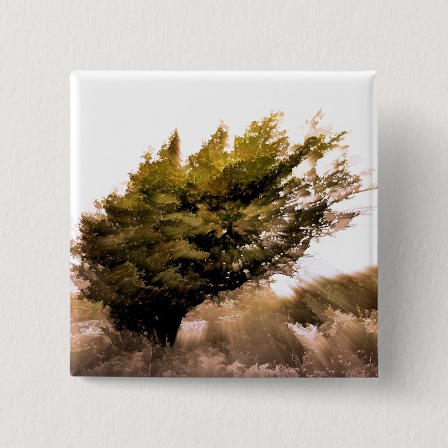 BADGE CARRÉ 5 CM ARBRES (Devant)