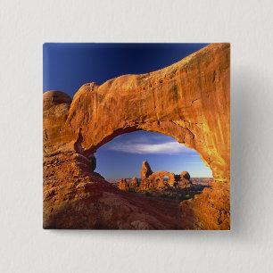 Badge Carré 5 Cm Arc de Turret, Parc national des Arches, Utah, Éta