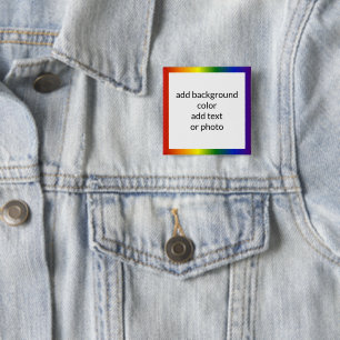 Badge Carré 5 Cm Arc-en-ciel