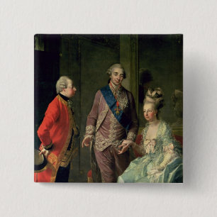 Badge Carré 5 Cm Archiduc Maximilian Franz rendant visite à Marie