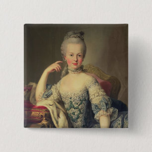 Badge Carré 5 Cm Archiduchesse Marie Antoinette