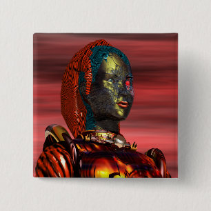 BADGE CARRÉ 5 CM ARES - CYBORG