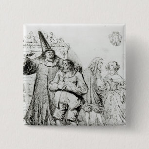 Badge Carré 5 Cm Argan et Monsieur Purgon