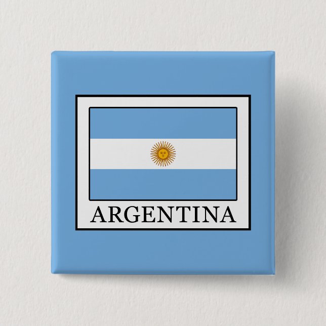 Badge Carré 5 Cm Argentine (Devant)