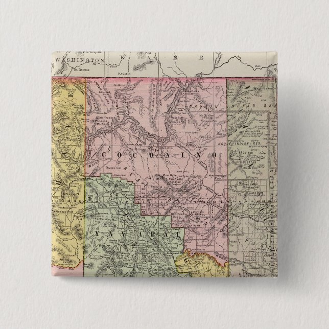 Badge Carré 5 Cm Arizona 4 (Devant)