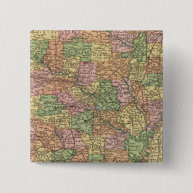 Badge Carré 5 Cm Arkansas 4 (Devant)