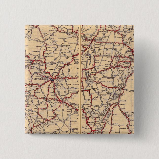 Badge Carré 5 Cm Arkansas 5 (Devant)