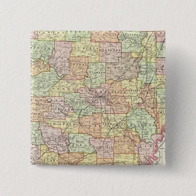 Badge Carré 5 Cm Arkansas 6 (Devant)