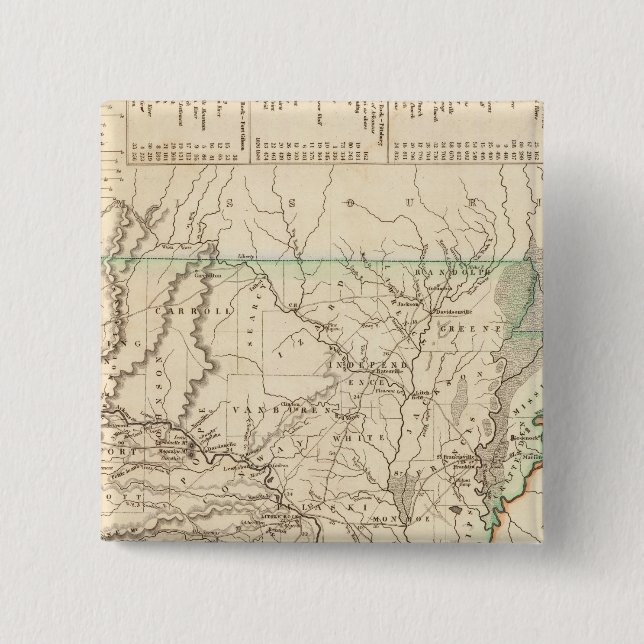 Badge Carré 5 Cm Arkansas 8 (Devant)