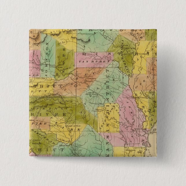 Badge Carré 5 Cm Arkansas 9 (Devant)