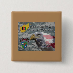 Badge Carré 5 Cm Armée afghane de combat 75e régiment de Rangers