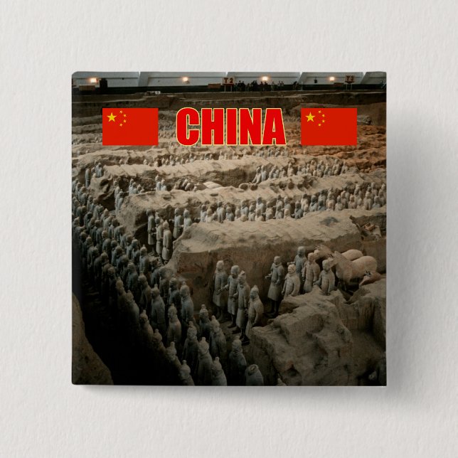 Badge Carré 5 Cm Armée de terre de CHINE (Devant)
