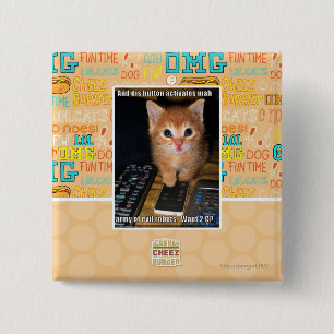 Badge Carré 5 Cm Armée des robots mauvais