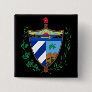 Badge Carré 5 Cm armoiries de cuba