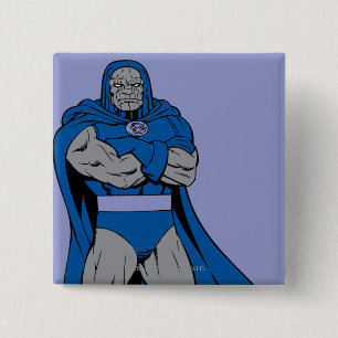 Badge Carré 5 Cm Armoiries de Darkseid croisées