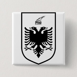 Badge Carré 5 Cm Armoiries de l'Albanie