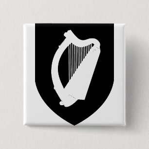 Badge Carré 5 Cm Armoiries de l'Irlande