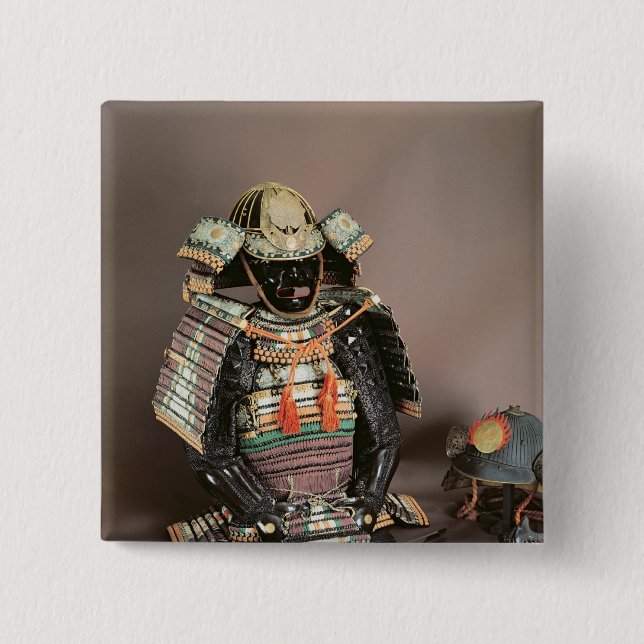 Badge Carré 5 Cm Armure samouraï, période de Muromachi c.1384 (Devant)