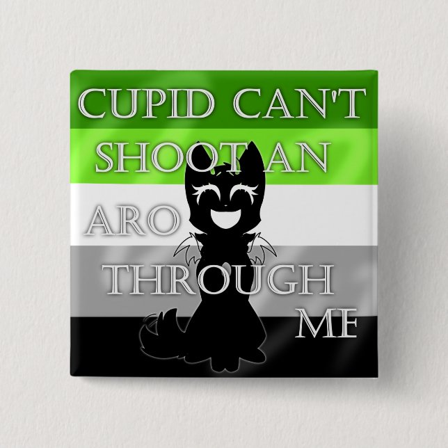 Badge Carré 5 Cm Aro Pin hybride (Devant)