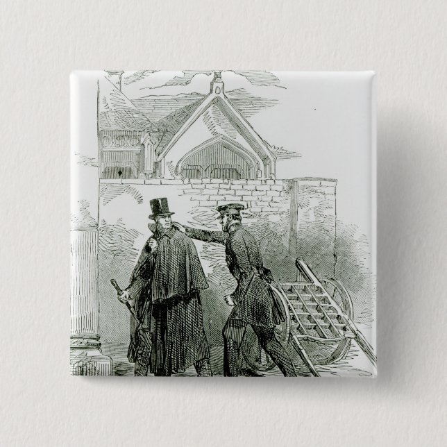 Badge Carré 5 Cm Arrestation de M. Smith O'Brien (Devant)