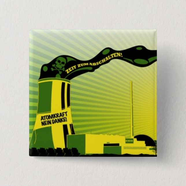 Badge Carré 5 Cm arrêt de la puissance (Devant)