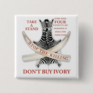 Badge Carré 5 Cm arrêter le meurtre