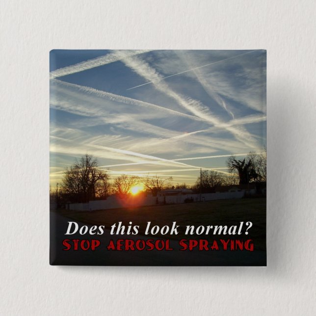 Badge Carré 5 Cm Arrêtez la pulvérisation d'aérosol (Devant)