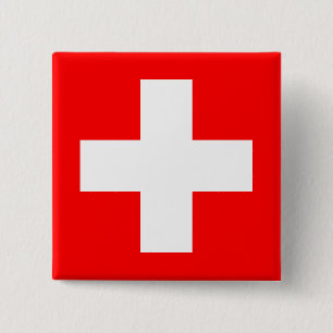 Badge Carré 5 Cm Arrière - plan Editable, le drapeau de la Suisse