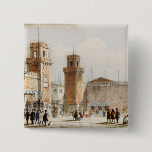 Badge Carré 5 Cm Arsenal de Venise par Lorenzo Kirchmayr