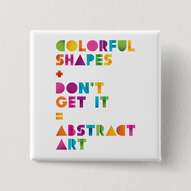 Badge Carré 5 Cm Art abstrait (Devant)