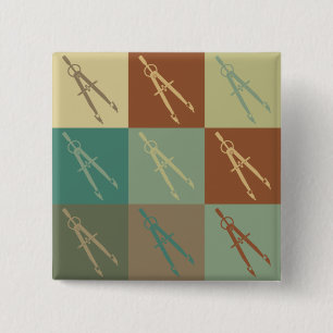 Badge Carré 5 Cm Art de bruit d'architecture