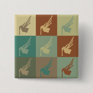 Badge Carré 5 Cm Art de bruit de cornemuses