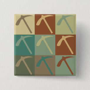 Badge Carré 5 Cm Art de bruit de géologie