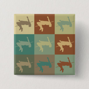 Badge Carré 5 Cm Art de bruit sautant élevé