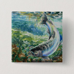 Badge Carré 5 Cm Art de gain par S. Chun Grade 11