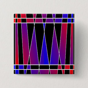 Badge Carré 5 Cm Art déco "fracturé" par Kenneth Yoncich