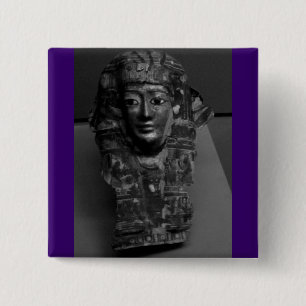 Badge Carré 5 Cm Art égyptien ancien B+W
