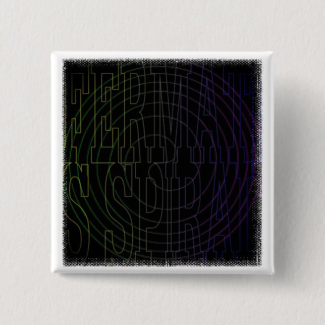 Badge Carré 5 Cm Art frais des textes de geek de maths : La spirale (Devant)